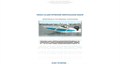 Desktop Screenshot of progressionboats.com